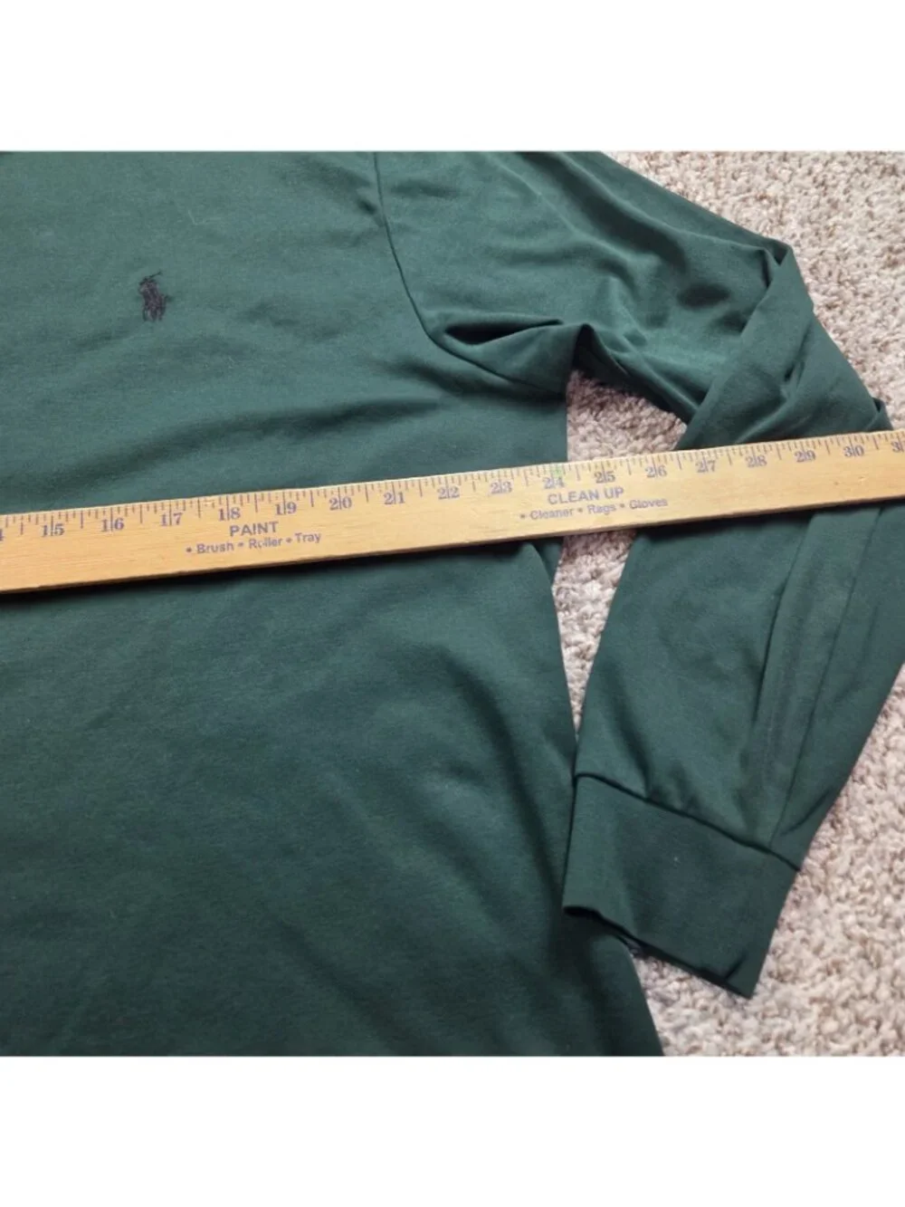 Polo Golf Ralph Lauren Shirt Mens Large Green Mock Long Sleeve Pima Cotton